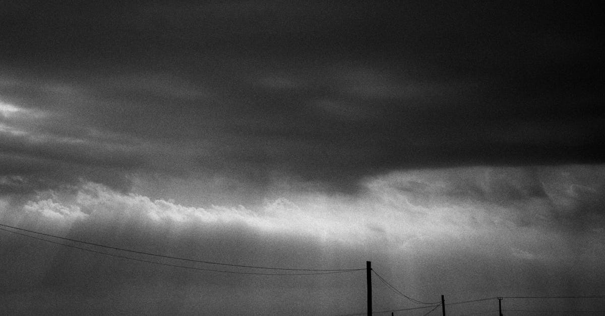 solar farm silhouetted against stormy horizon with transmission lines