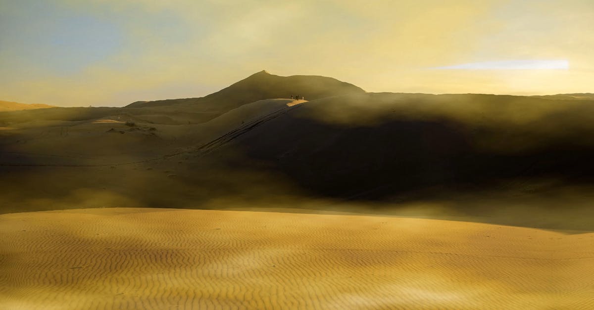 desert landscape with a glowing holographic data interface