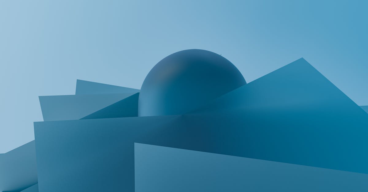 abstract geometric shapes in blue and green tones