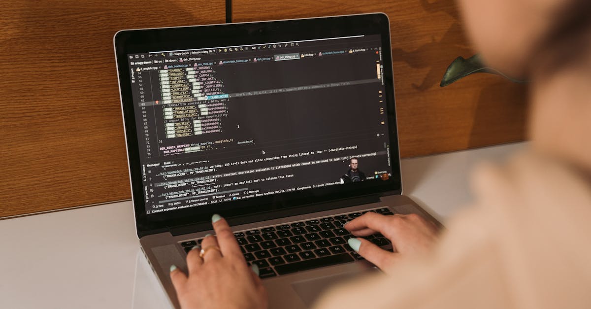 developer debugging nested dependency tree on laptop