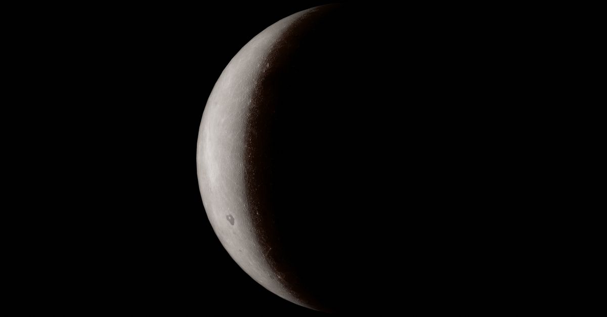 BepiColombo spacecraft near Mercury with code overlay