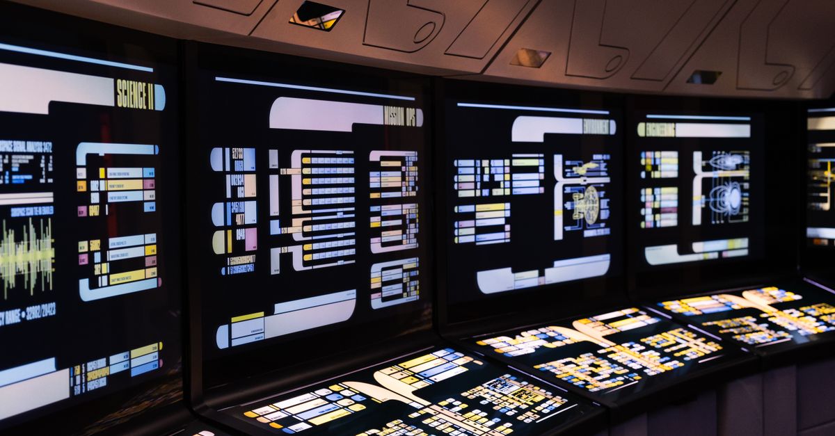 industrial recycling plant with futuristic micro‑LED display panels