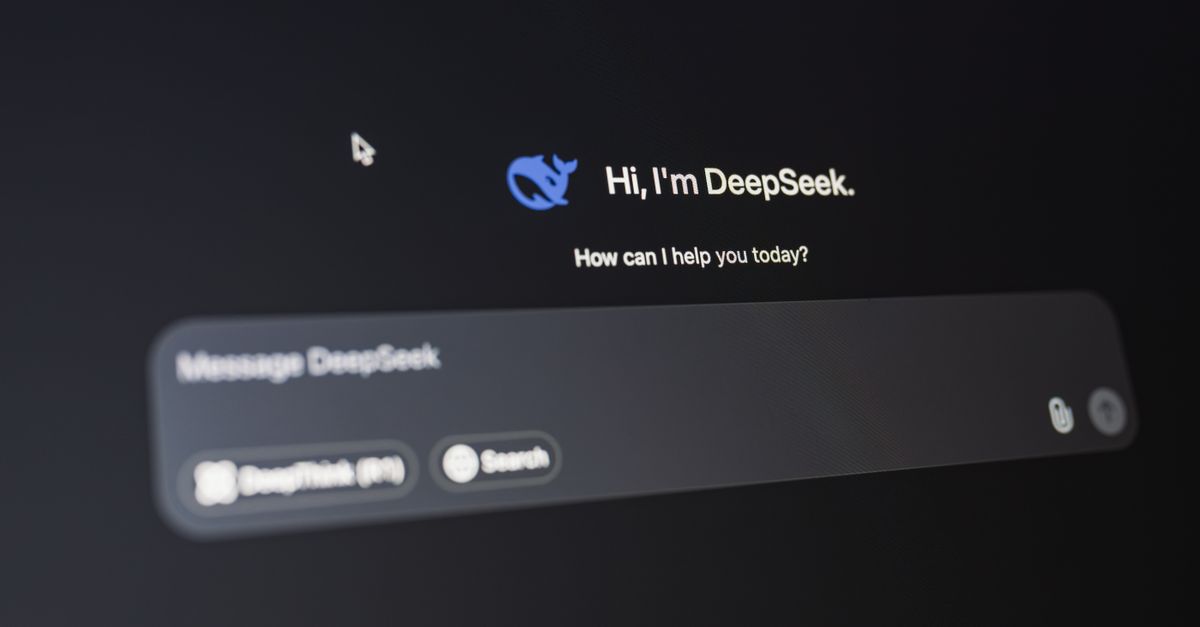 AI chatbot with email icon in front of a data center