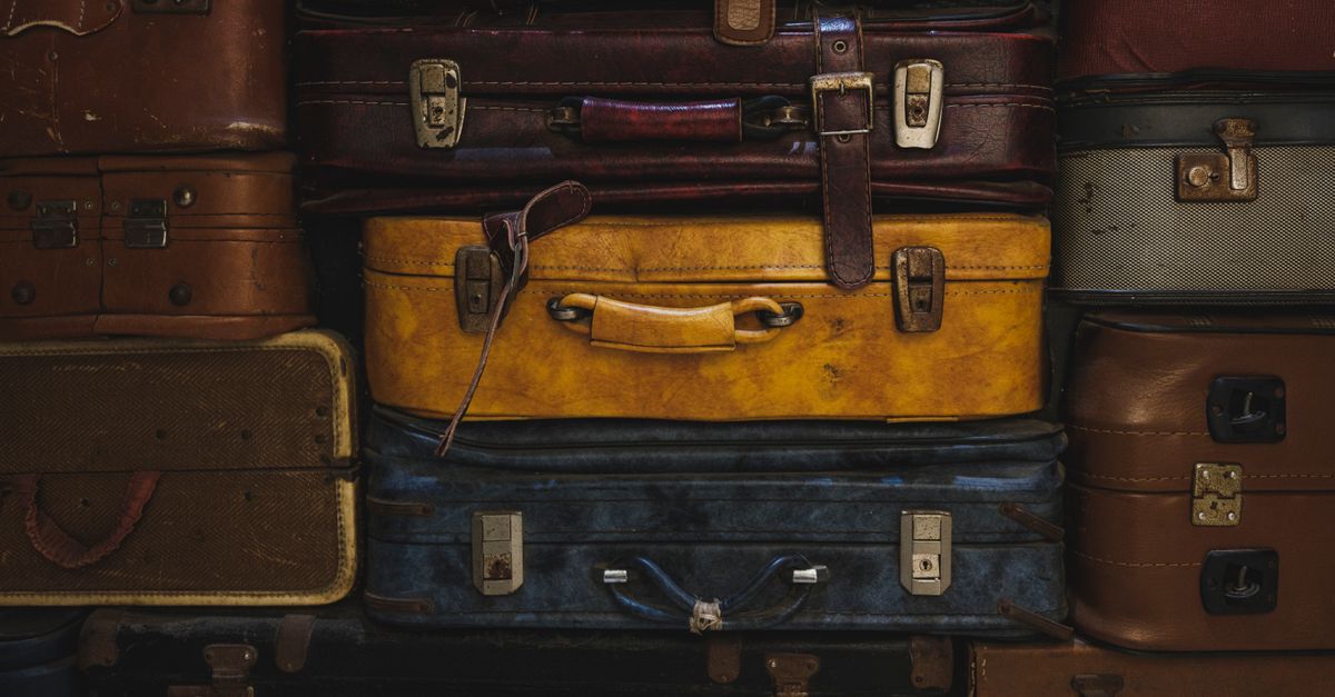 colorful collage of Lego bricks, VPN shield, travel suitcase