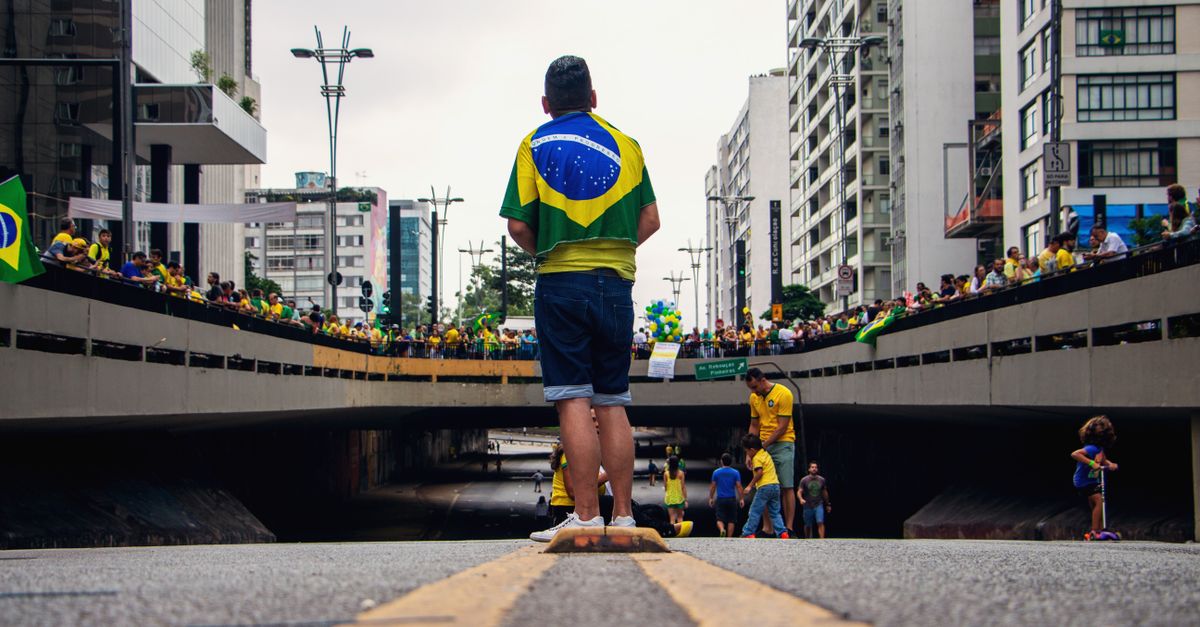social media moderation dashboard with Brazilian flag